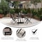 Flash Furniture Brazos Folding Chairs w/Brown Flex Comfort Material Backs and Seats and Black Metal Frames, 4PK 4-TLH-SC-097-BRN-02-GG - alternate 5